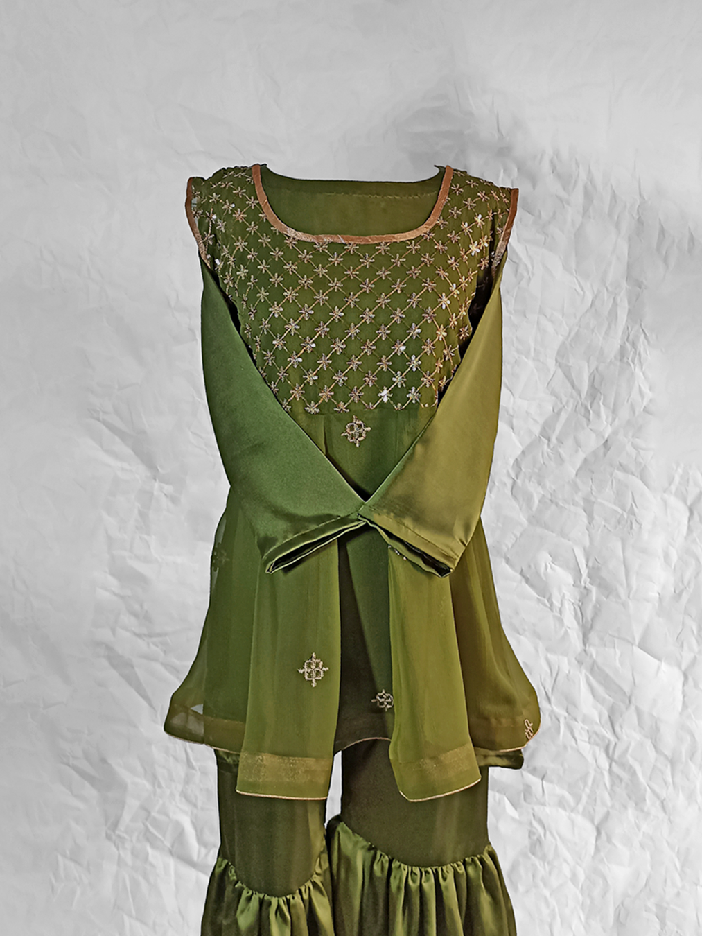 Dark Mehendi-Green Dress