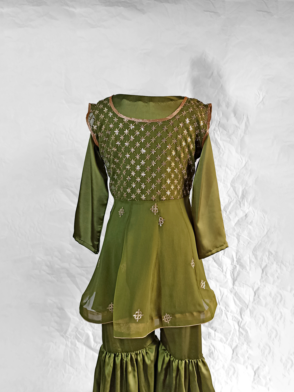 Dark Mehendi-Green Dress