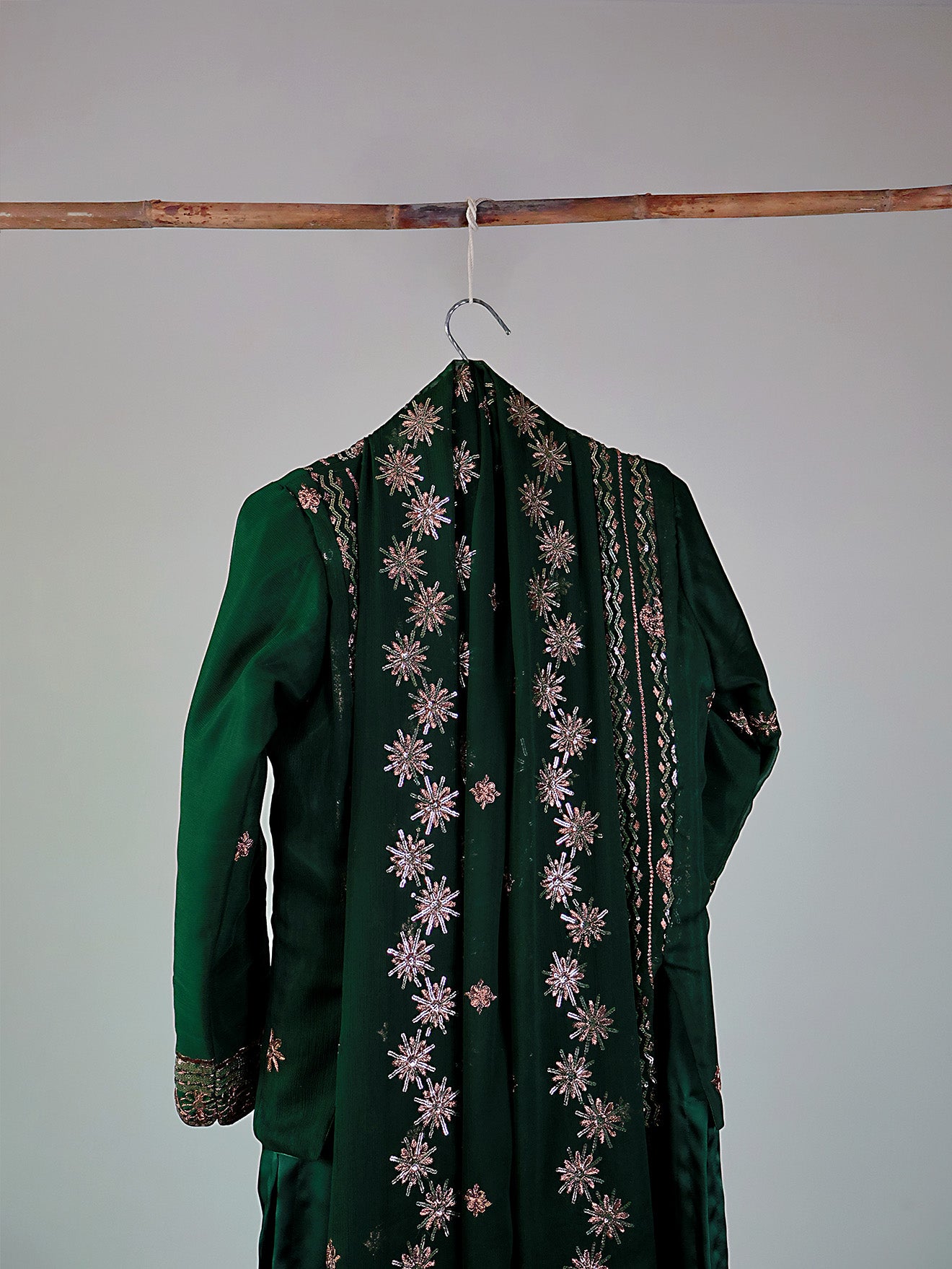 Pine-Green Kurta & Jacket