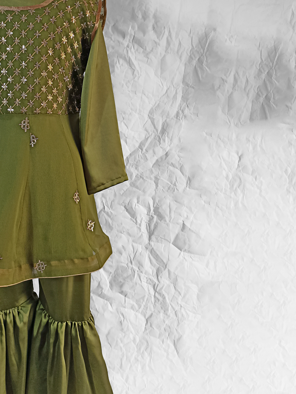 Dark Mehendi-Green Dress