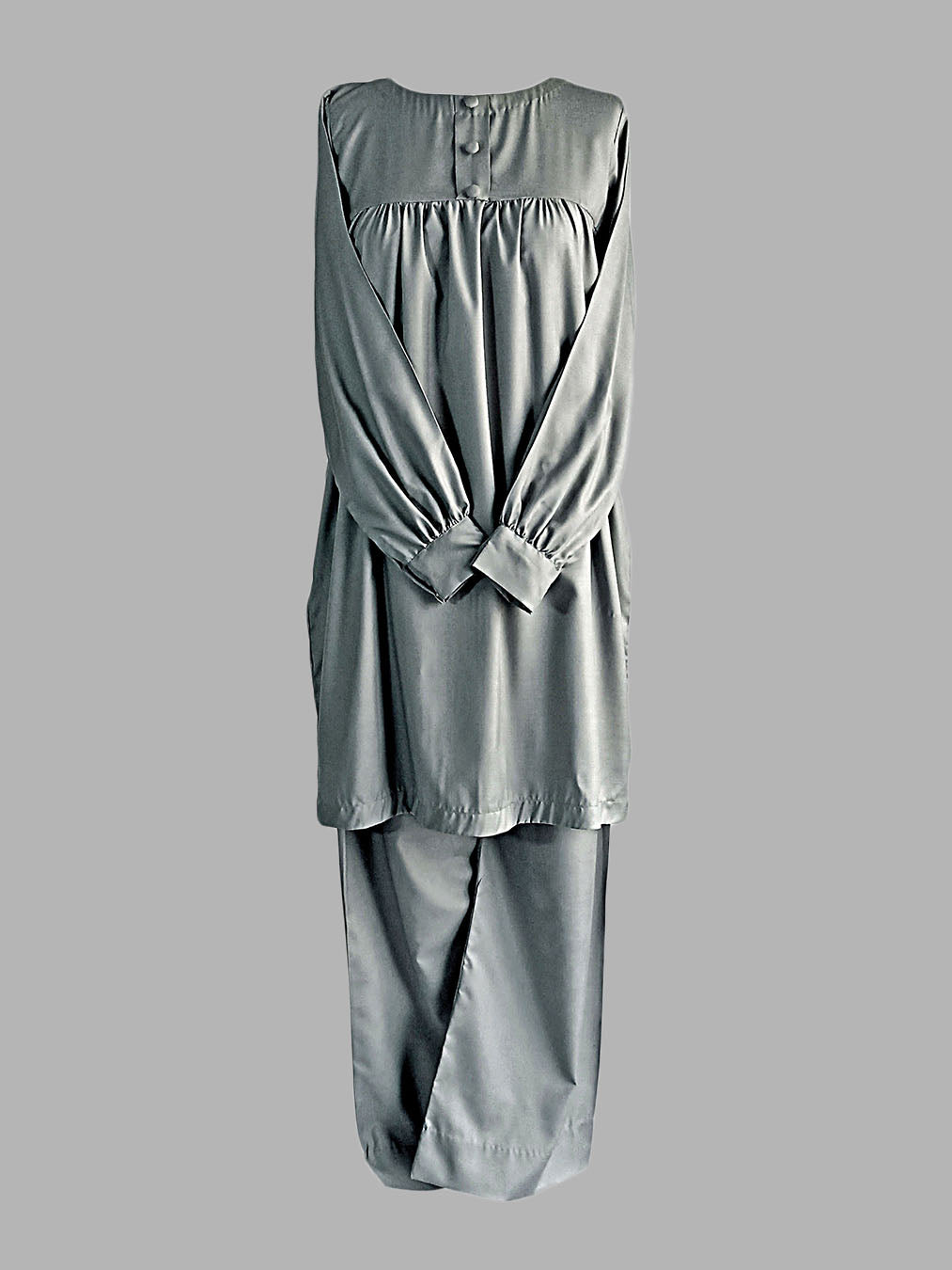 Grey casual-wear Cotton Dress