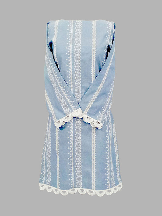 Light-Blue Khadar Kurta
