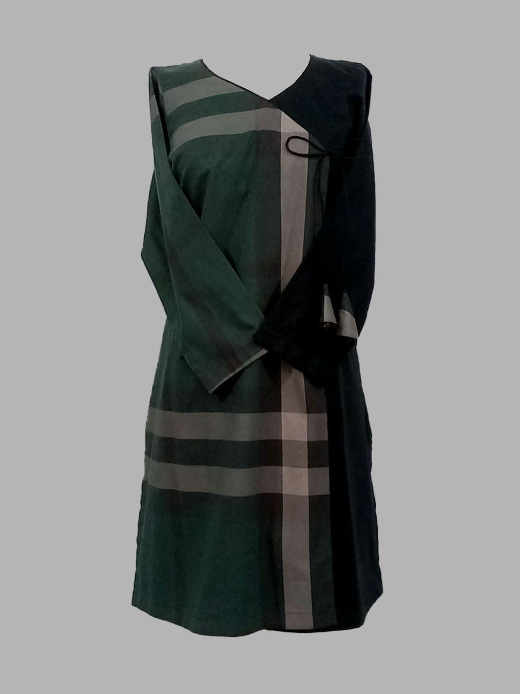 Plaided Cambric Cotton Angrakha Shirt