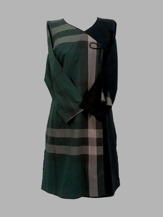 Plaided Cambric Cotton Angrakha Shirt