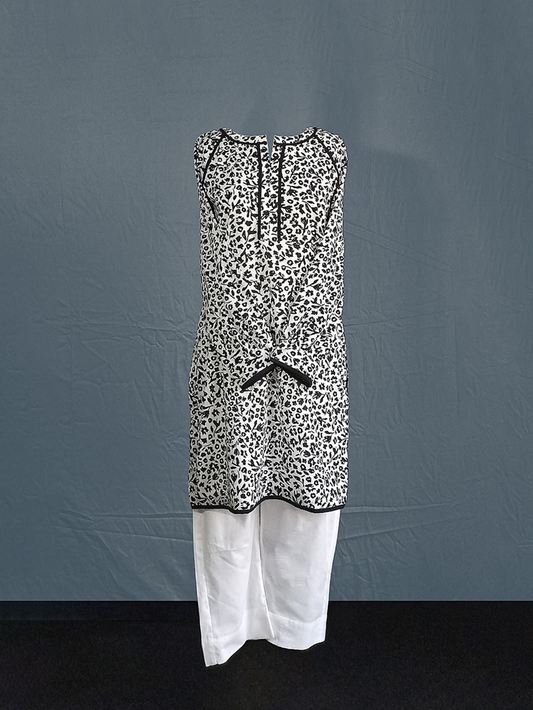 Black & White Kurta