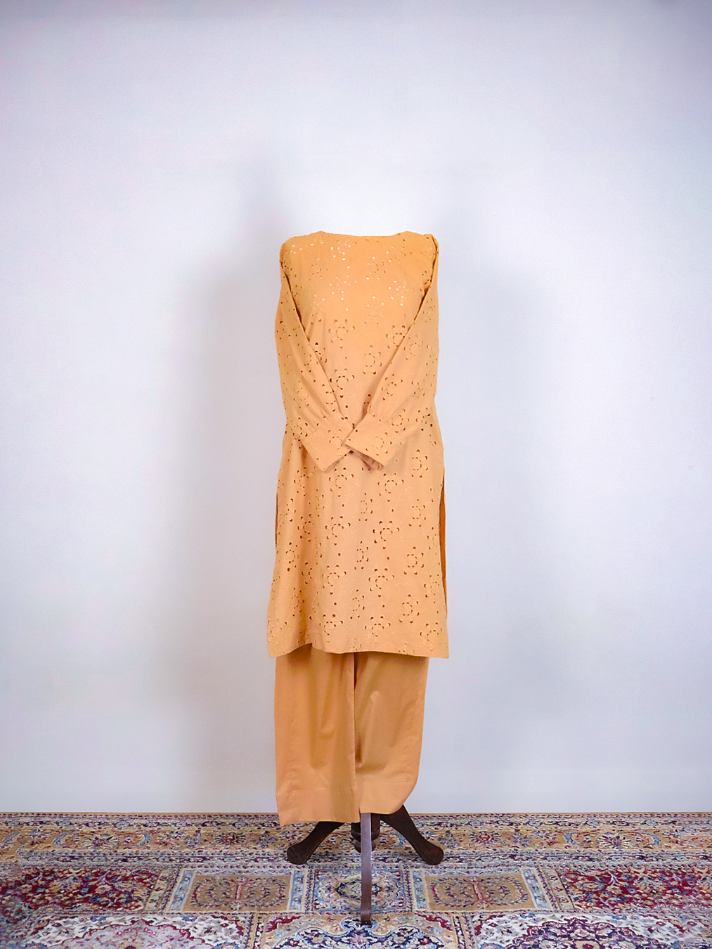 Rose-Beige Chikankari Kurta
