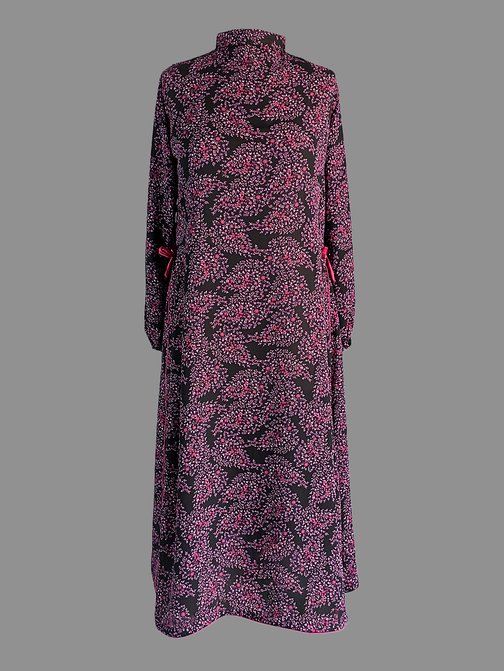 Black floral-printed dress