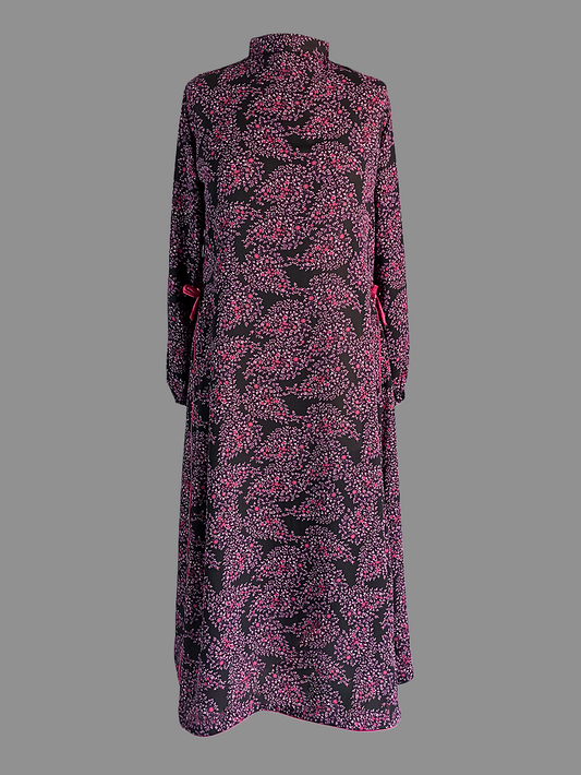 Black floral-printed dress