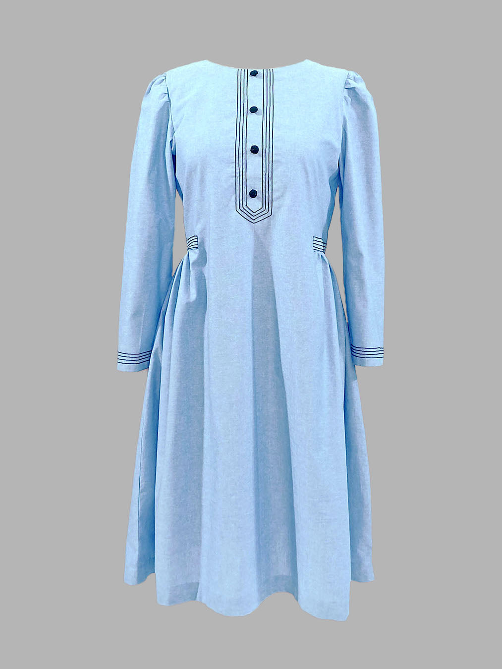 Light-blue Cambric Cotton Dress