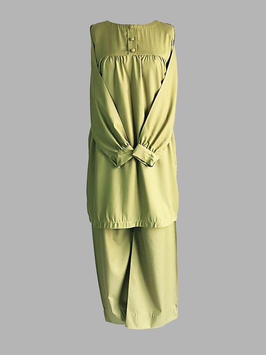 Sage casual-wear Cotton Dress