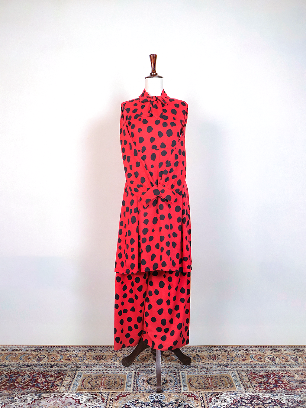 Red-Black Polka Dress