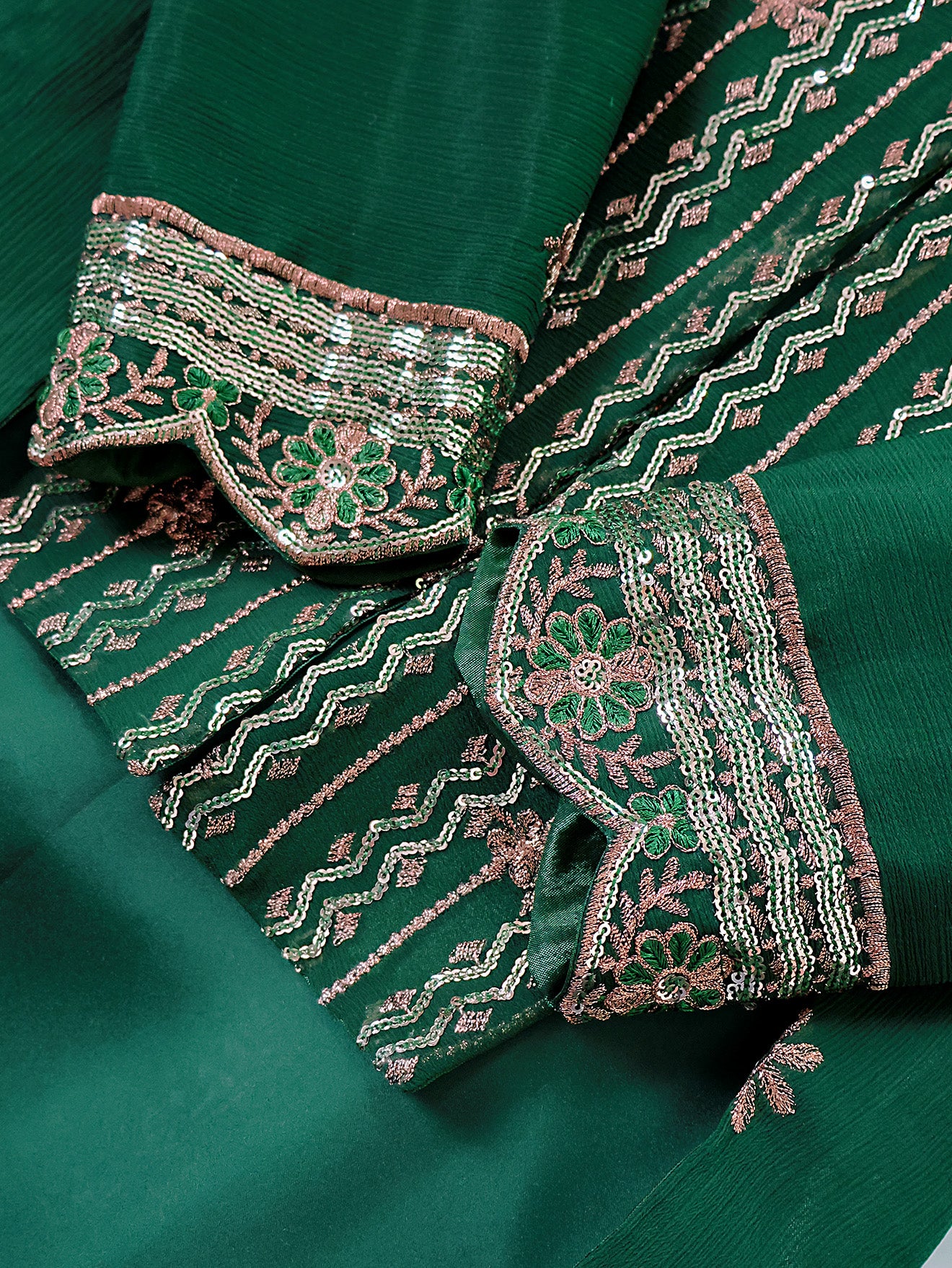 Pine-Green Kurta & Jacket