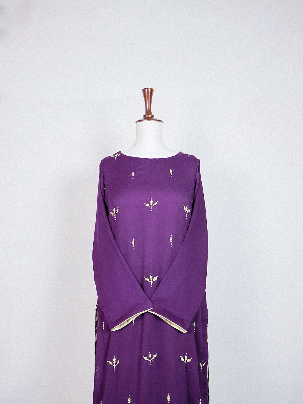 Violet Hand-Embroidered Kurta