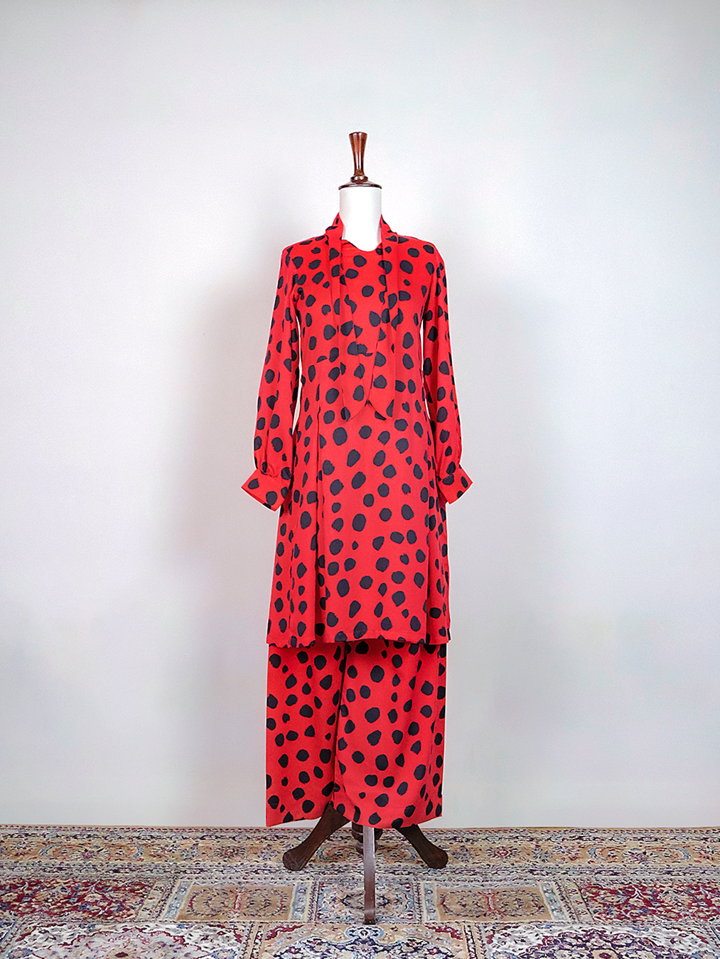 Red-Black Polka Dress