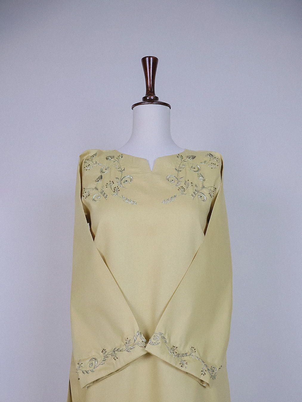 Yellow Hand-Embroidered Kurta