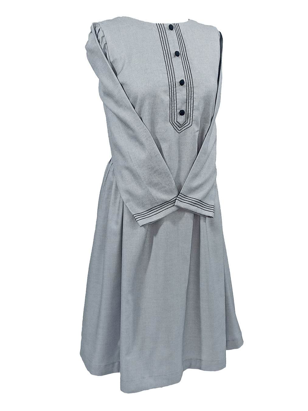 Grey Cambric Cotton Dress