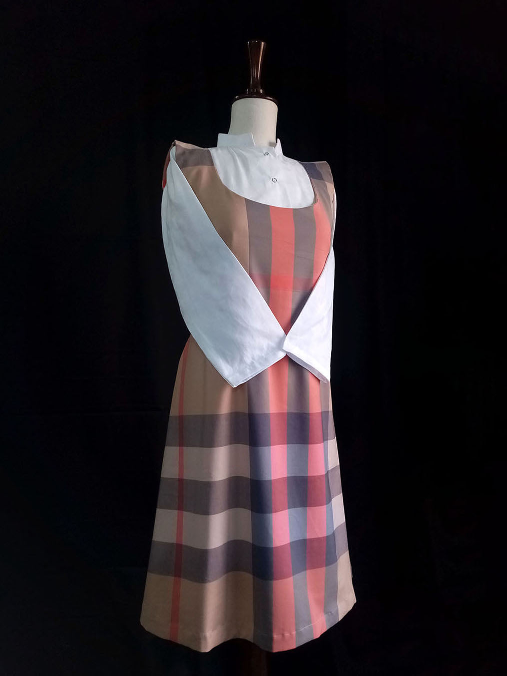 Skin-Check Cotton Dress