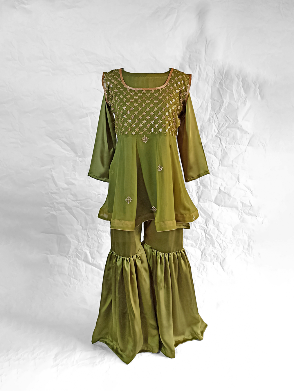 Dark Mehendi-Green Dress