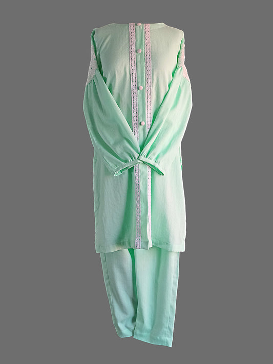 Pale-Turquoise Lawn Kurta