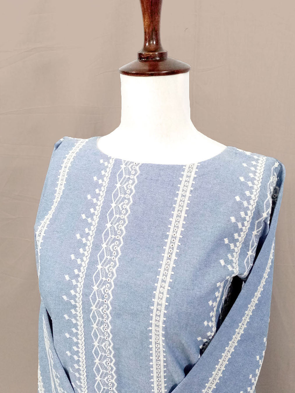 Light-Blue Khadar Kurta