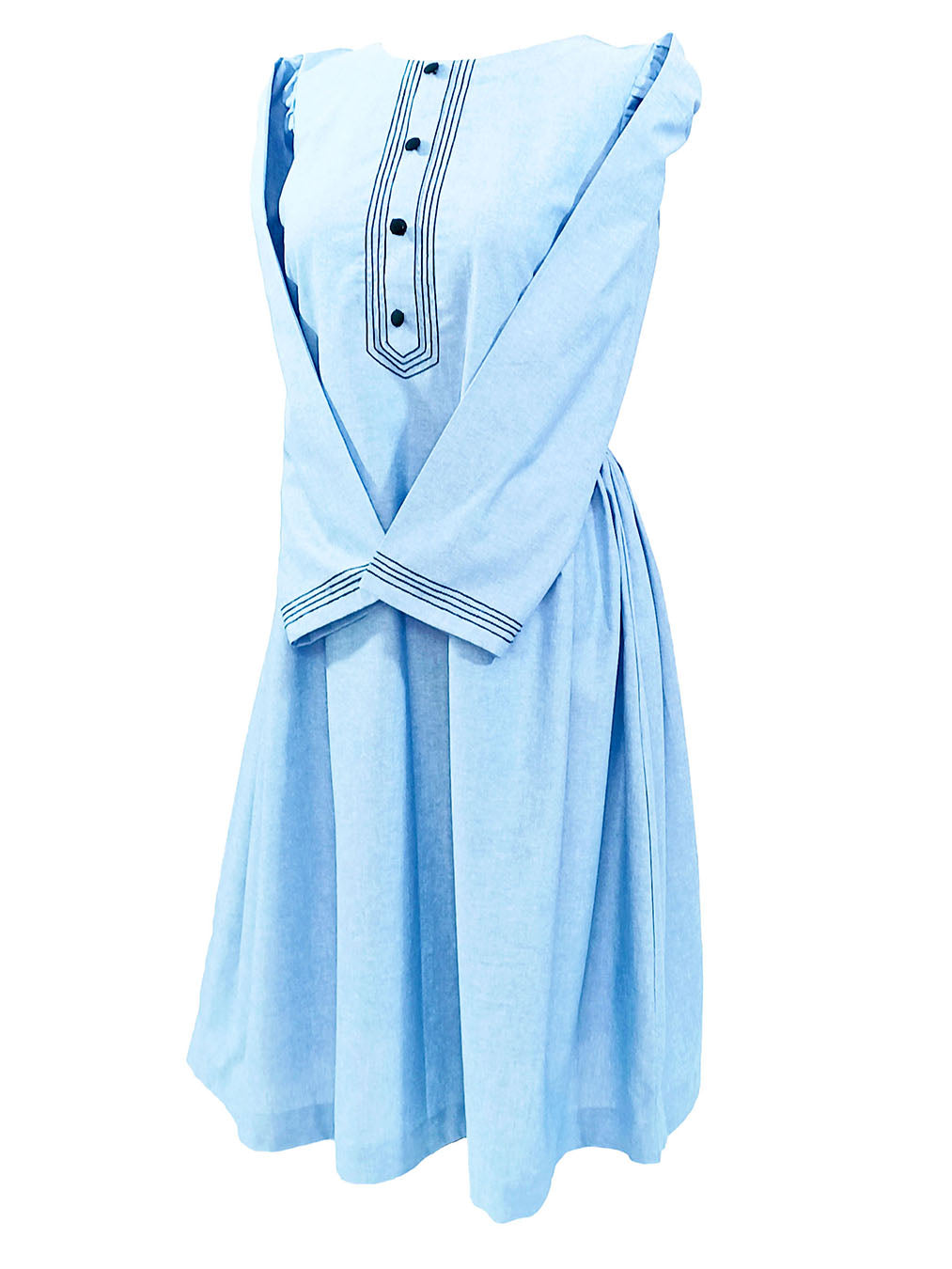 Light-blue Cambric Cotton Dress