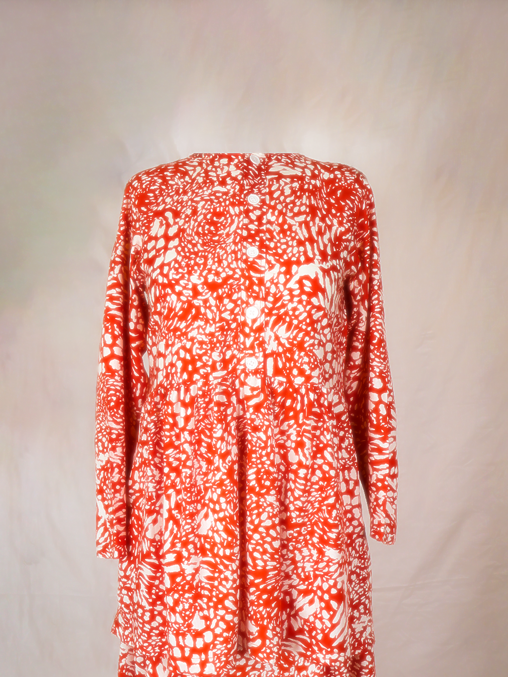 Orange-White Printed Co-ord set