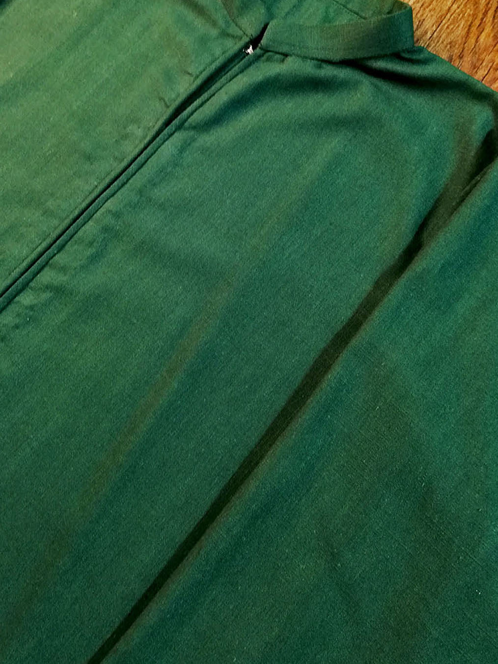 Green Khadar Suit & Jacket.