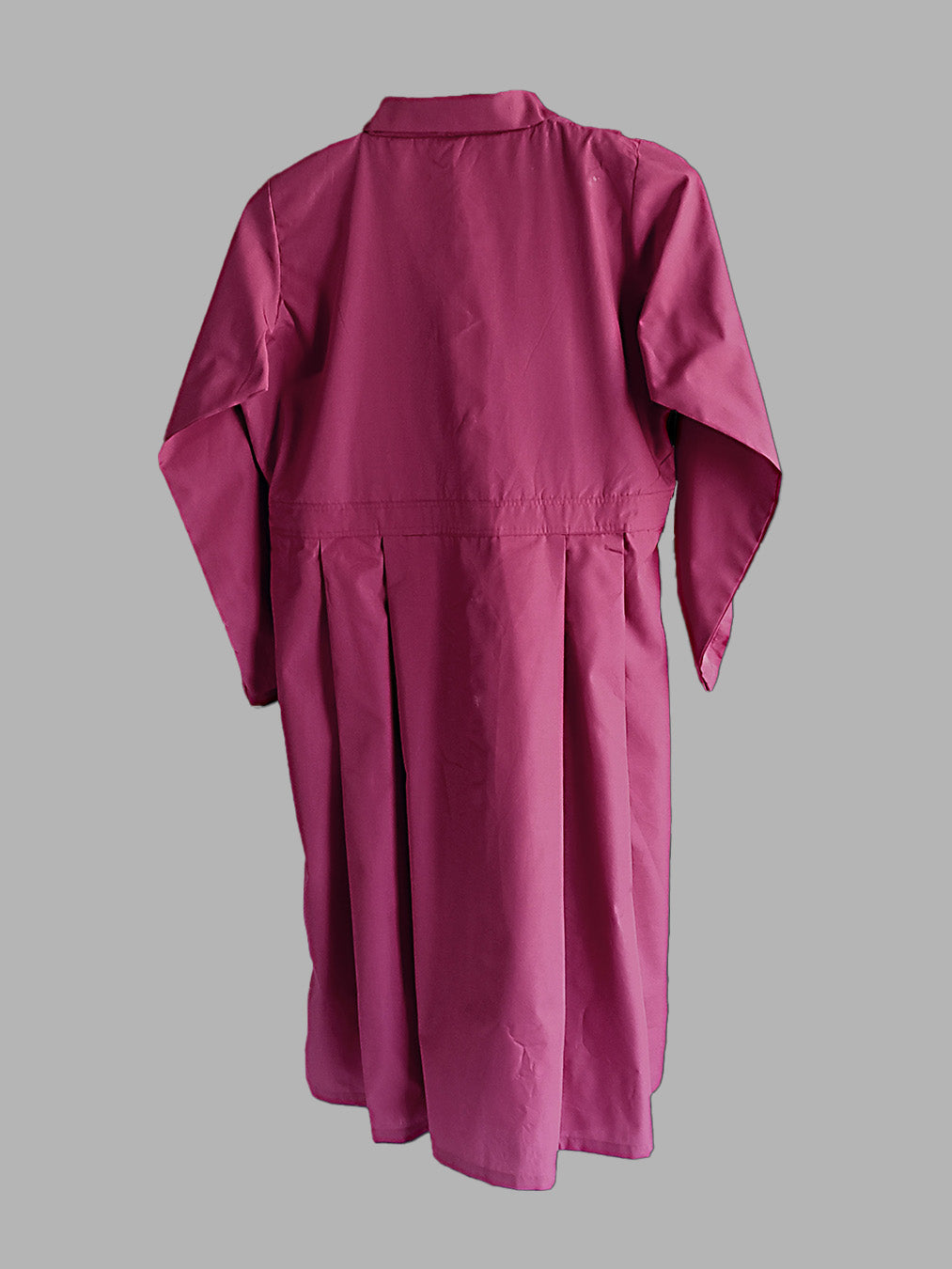 Ruby-Red Cambric Cotton Dress