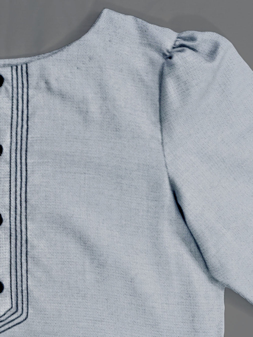 Grey Cambric Cotton Dress