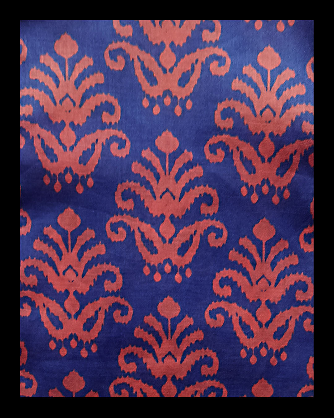 Blue-Rust Lawn Dress