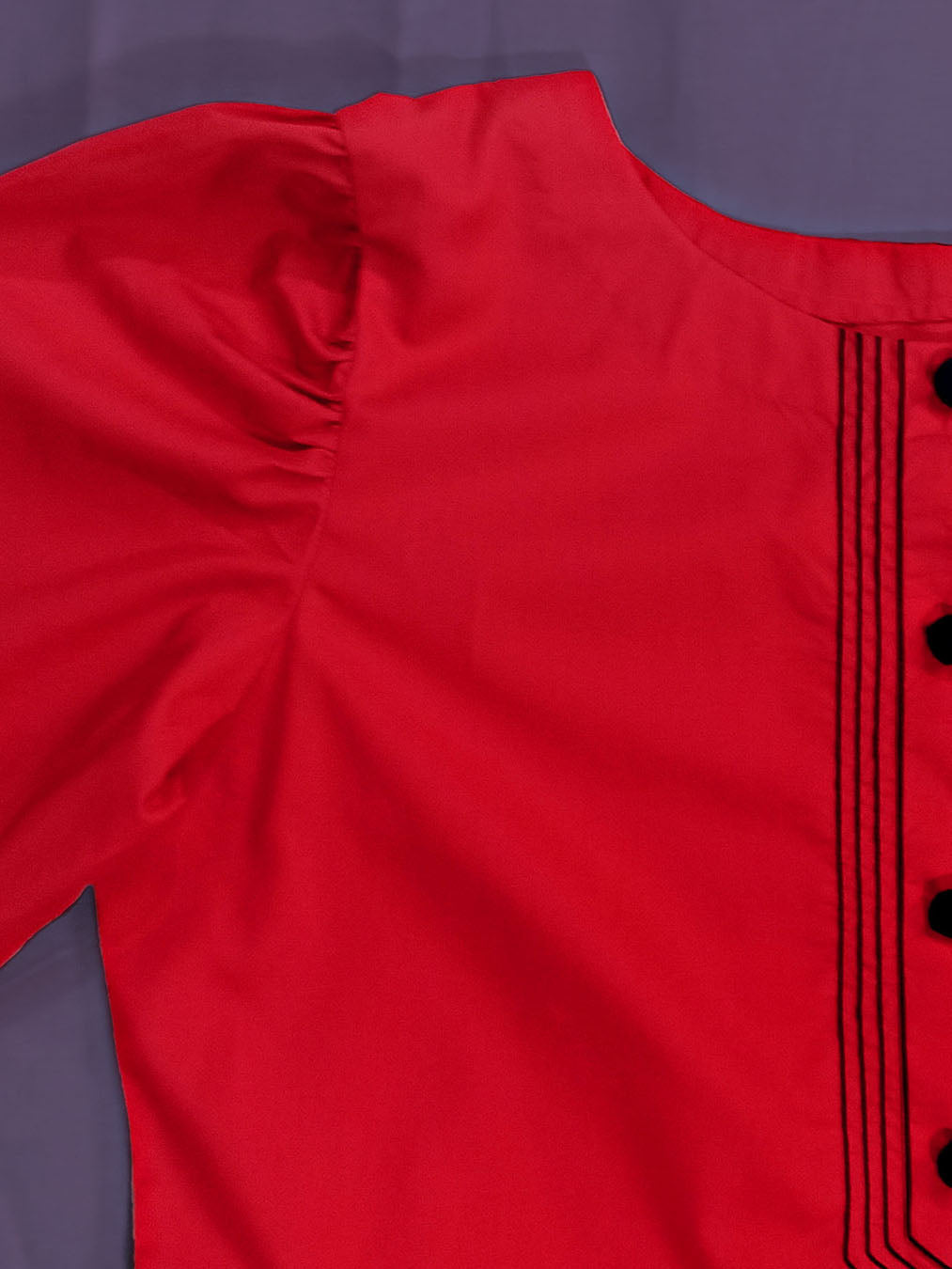 Red Cambric Cotton Dress