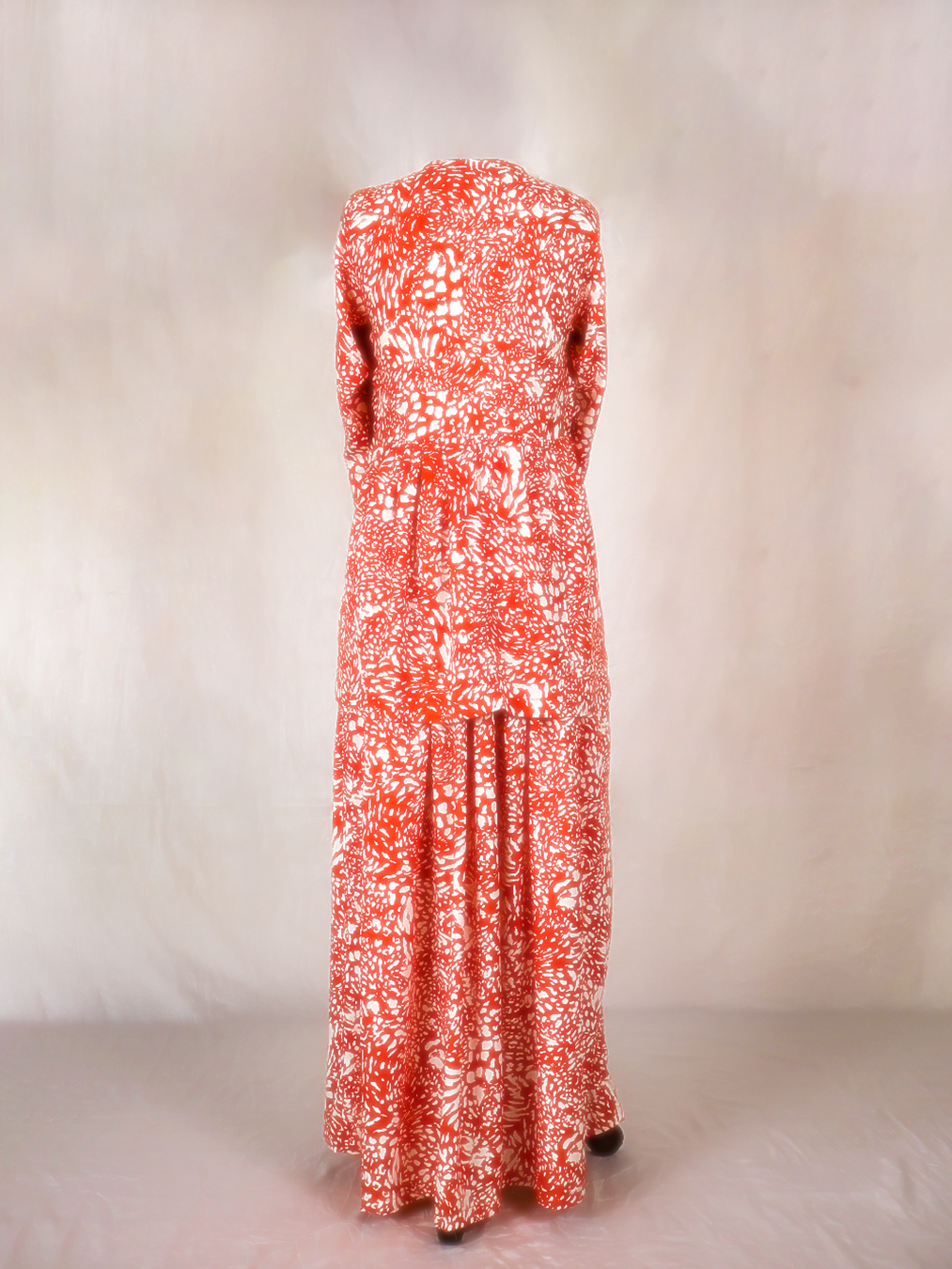 Orange-White Printed Co-ord set