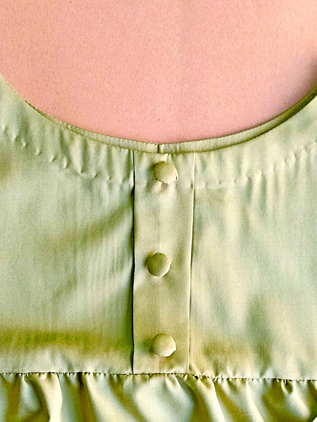 Sage casual-wear Cotton Dress