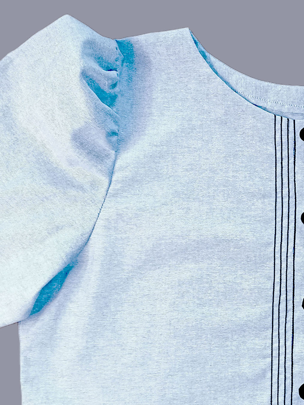 Light-blue Cambric Cotton Dress