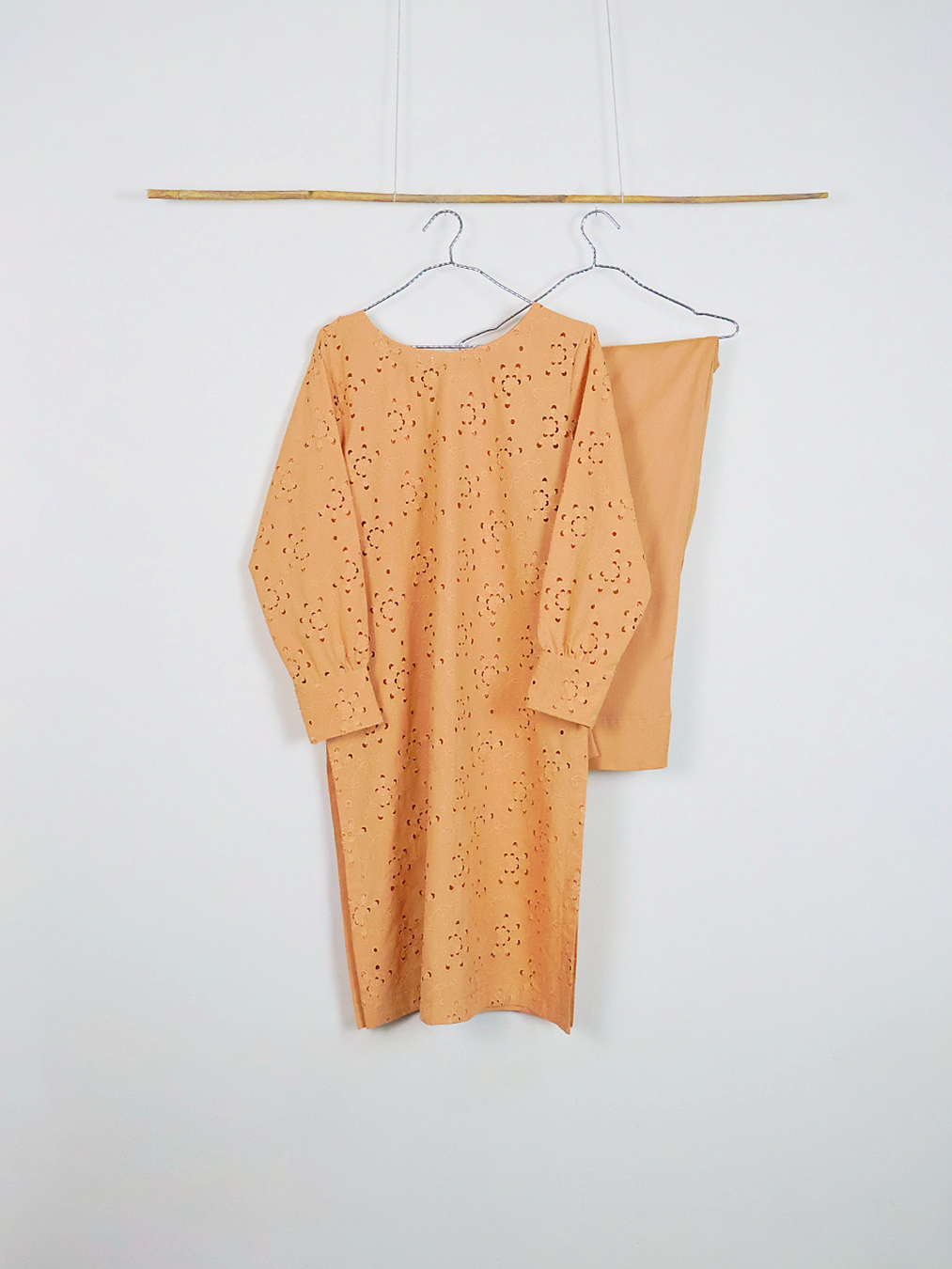 Rose-Beige Chikankari Kurta