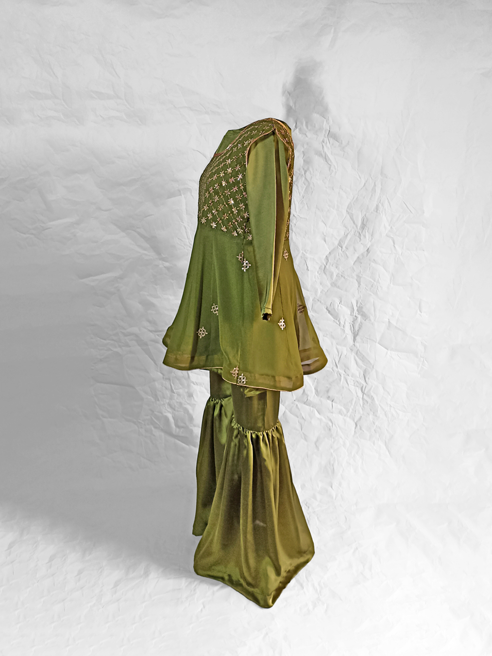 Dark Mehendi-Green Dress