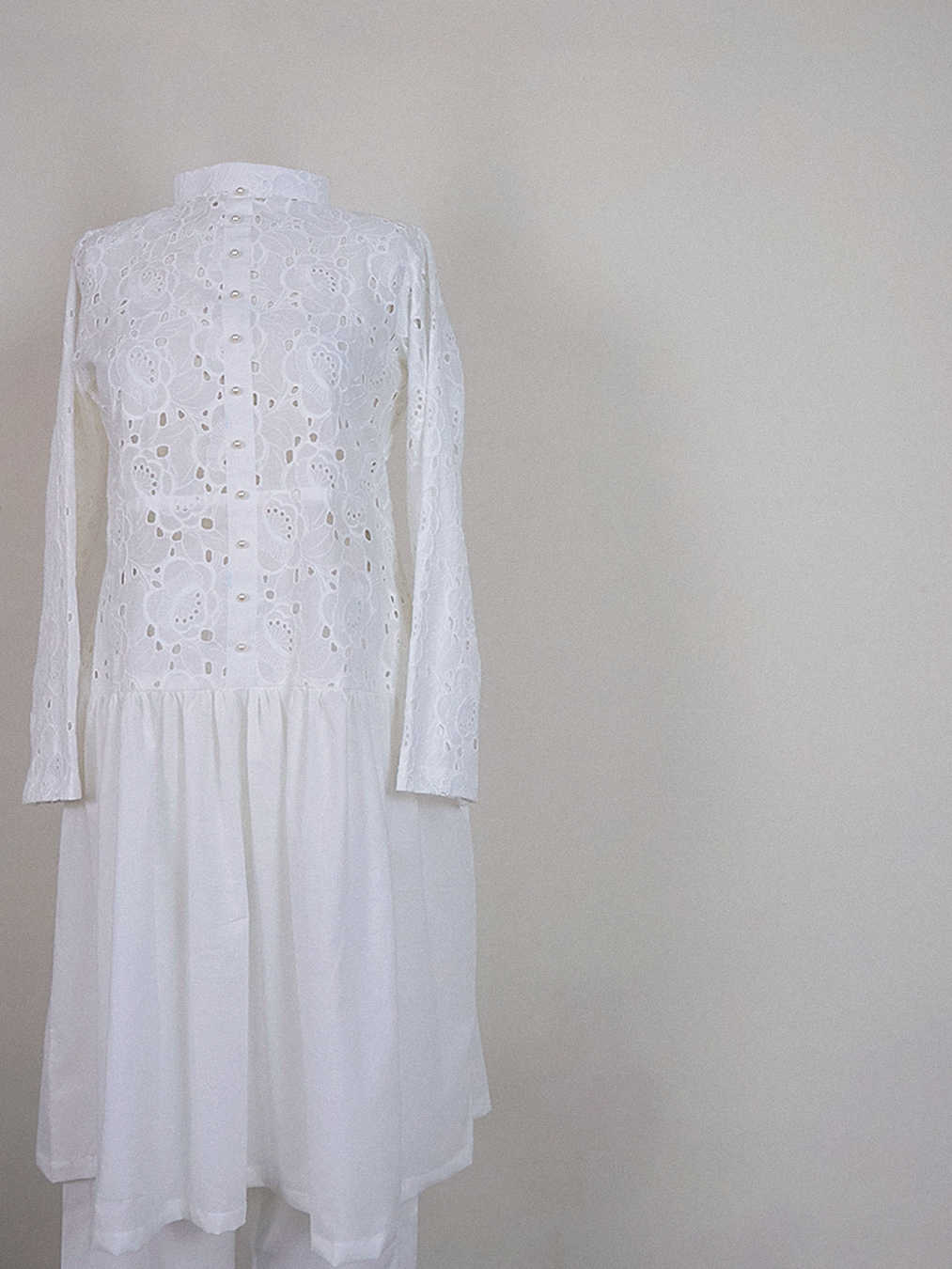 White Eyelet Midi Dress