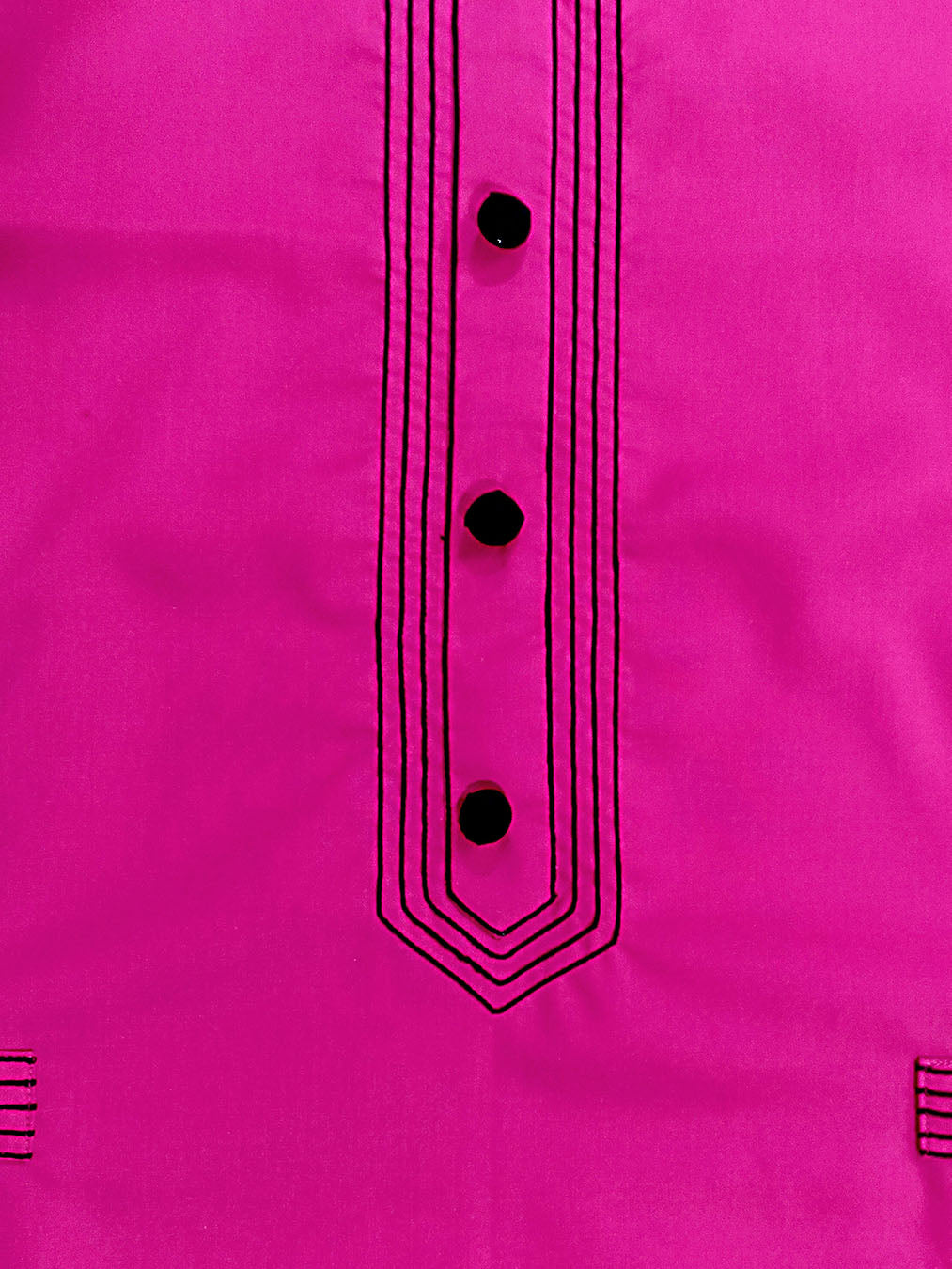 Hot-pink Cambric Cotton Dress