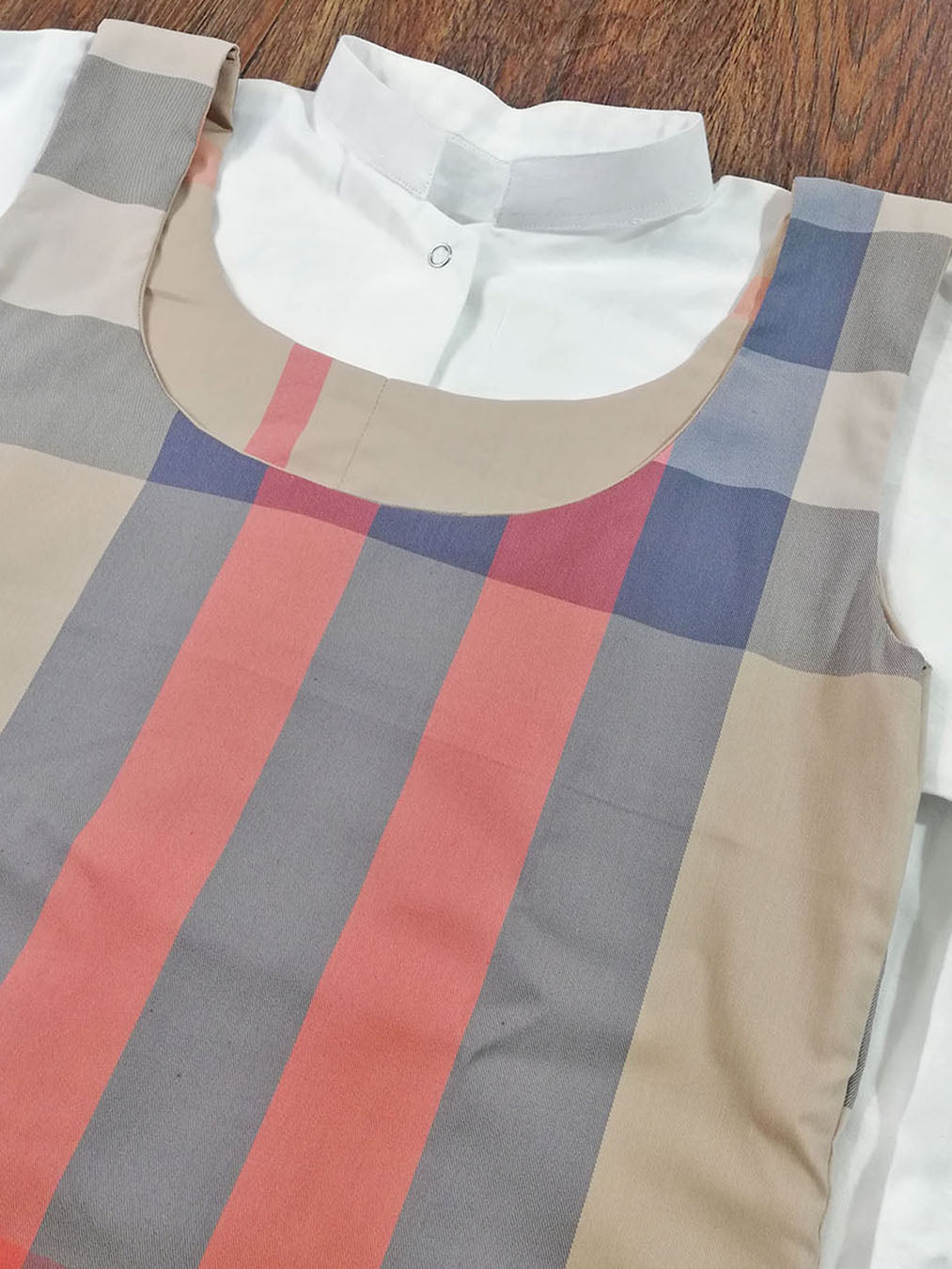 Skin-Check Cotton Dress