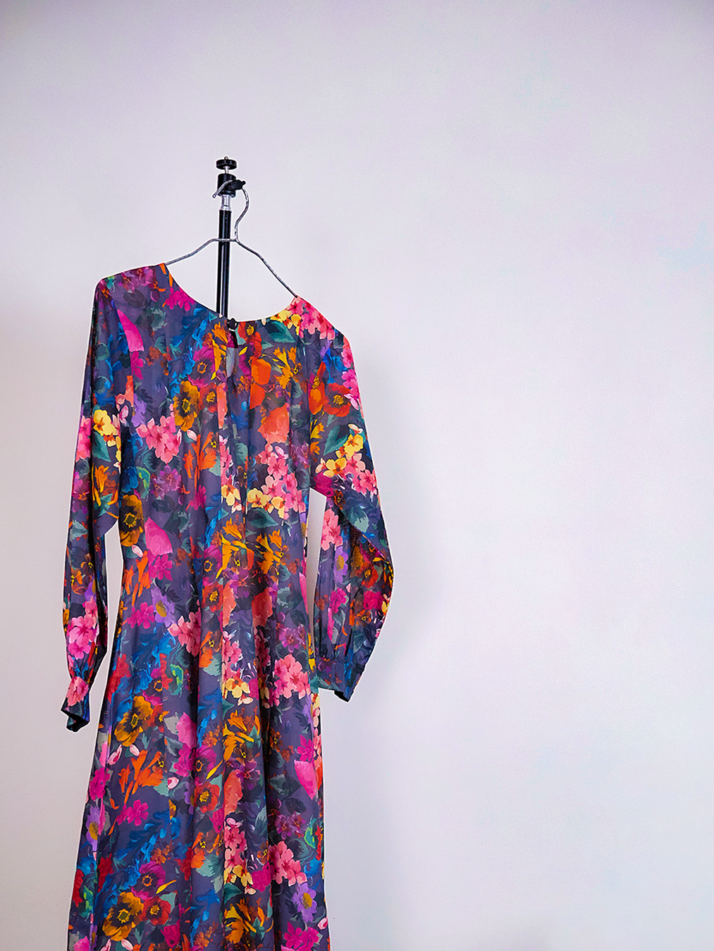 Multi-Colored Floral Lawn Dress