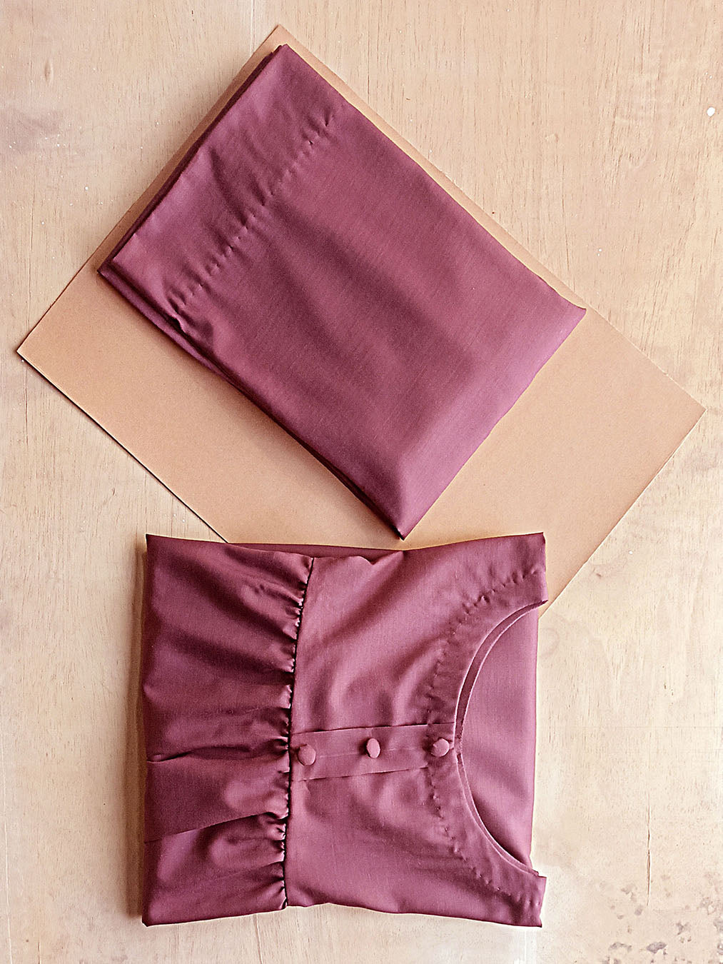 Burgundy casual-wear Cotton Dress