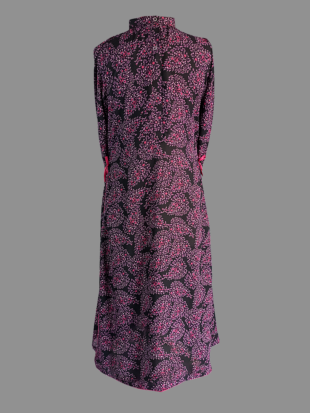 Black floral-printed dress