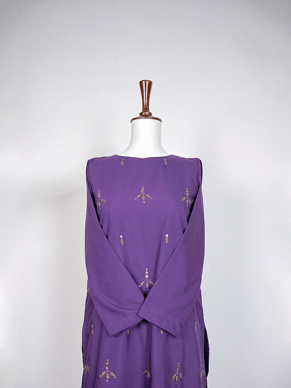 Grape Violet Hand-Embroidered Kurta