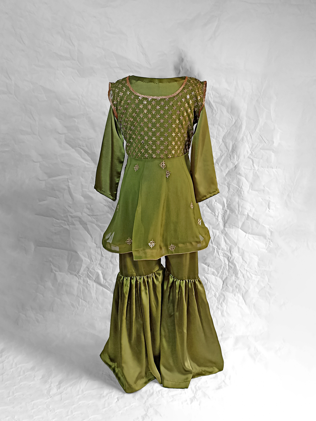 Dark Mehendi-Green Dress