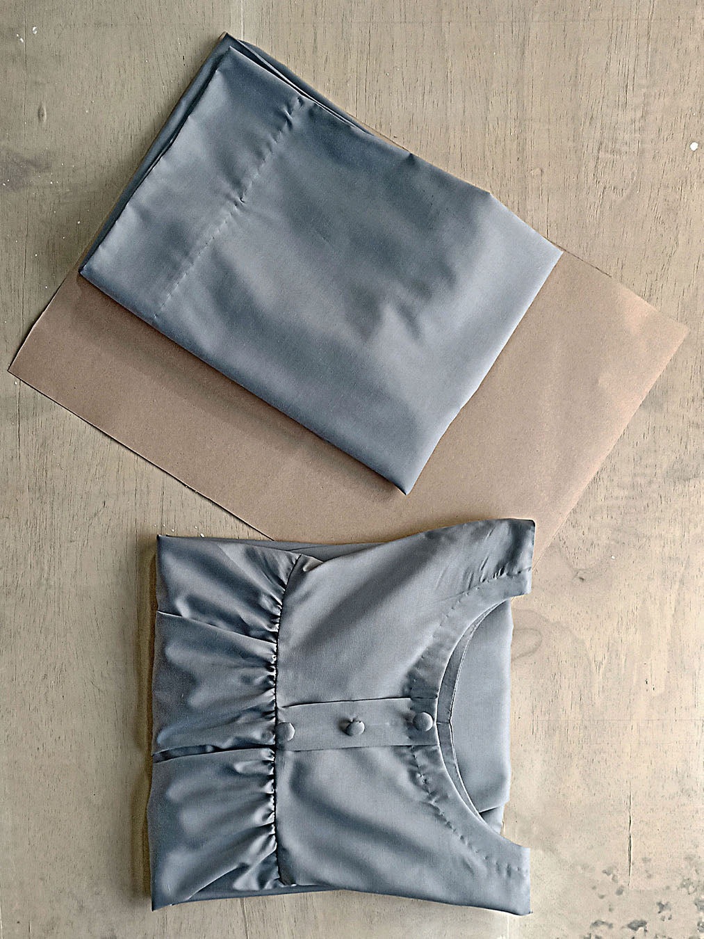 Grey casual-wear Cotton Dress