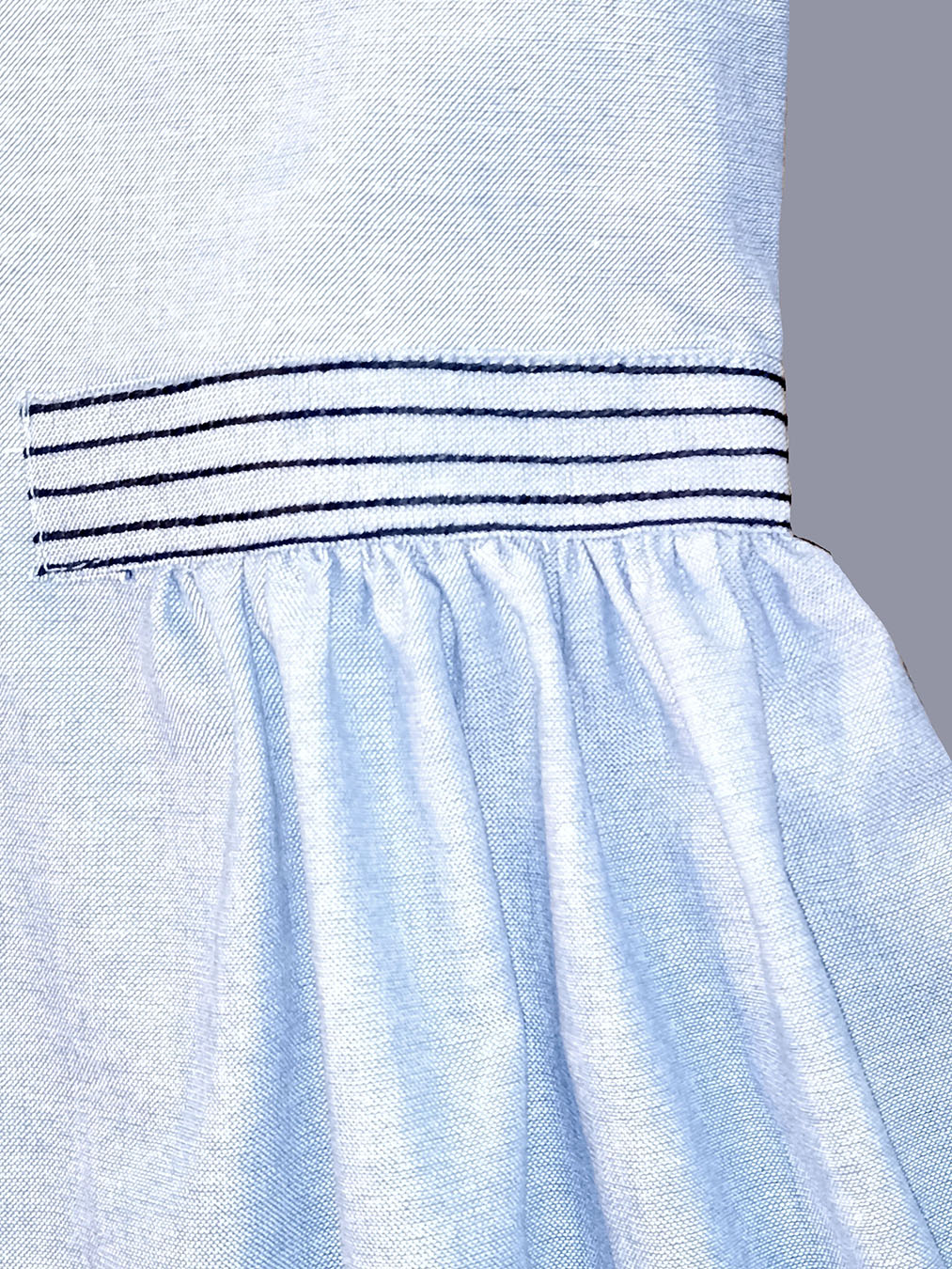 Light-blue Cambric Cotton Dress