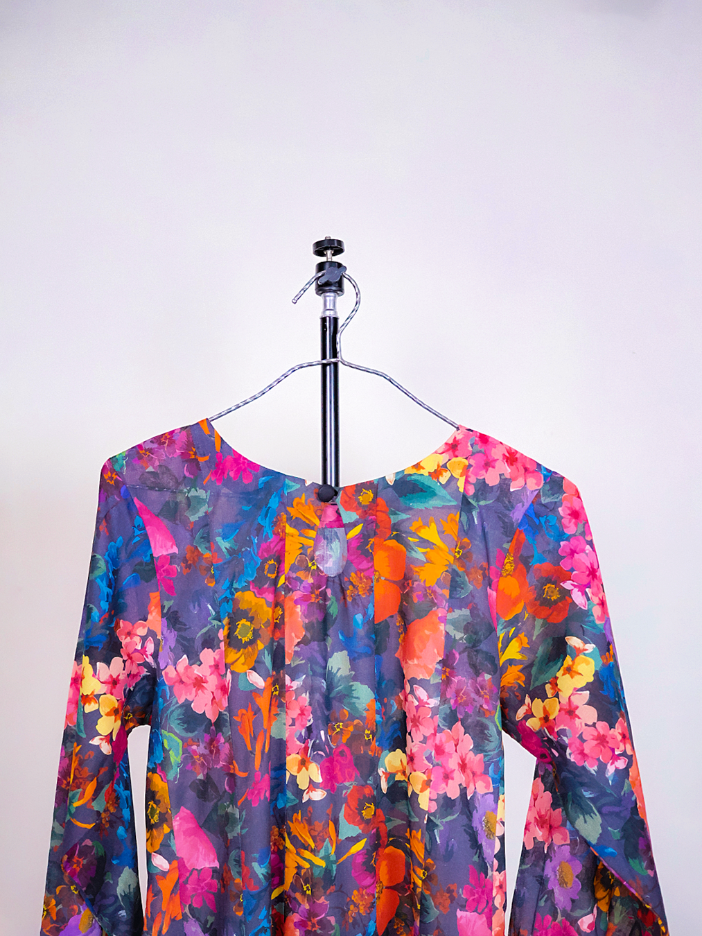 Multi-Colored Floral Lawn Dress