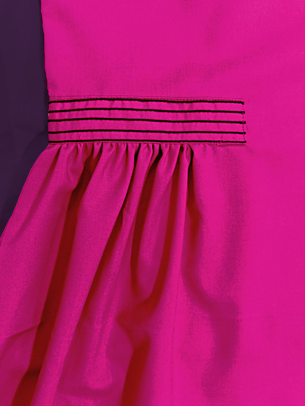 Hot-pink Cambric Cotton Dress