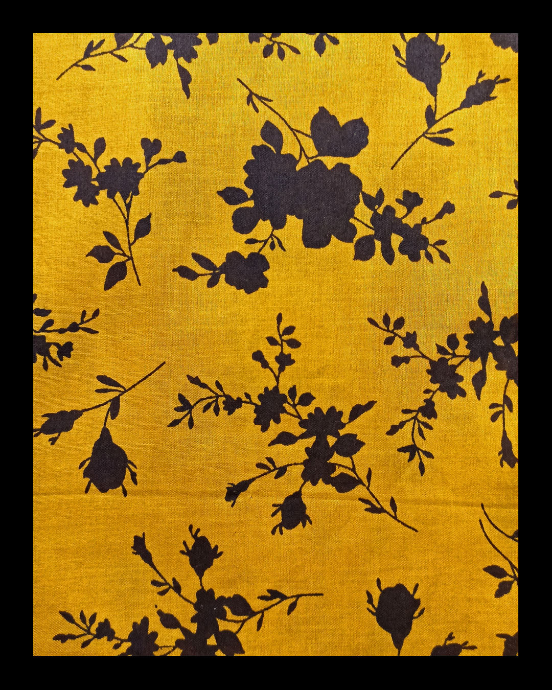 Mustard-Black Lawn Kurta