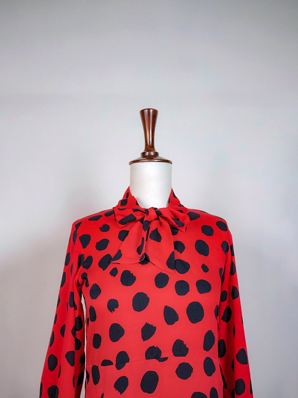 Red-Black Polka Dress